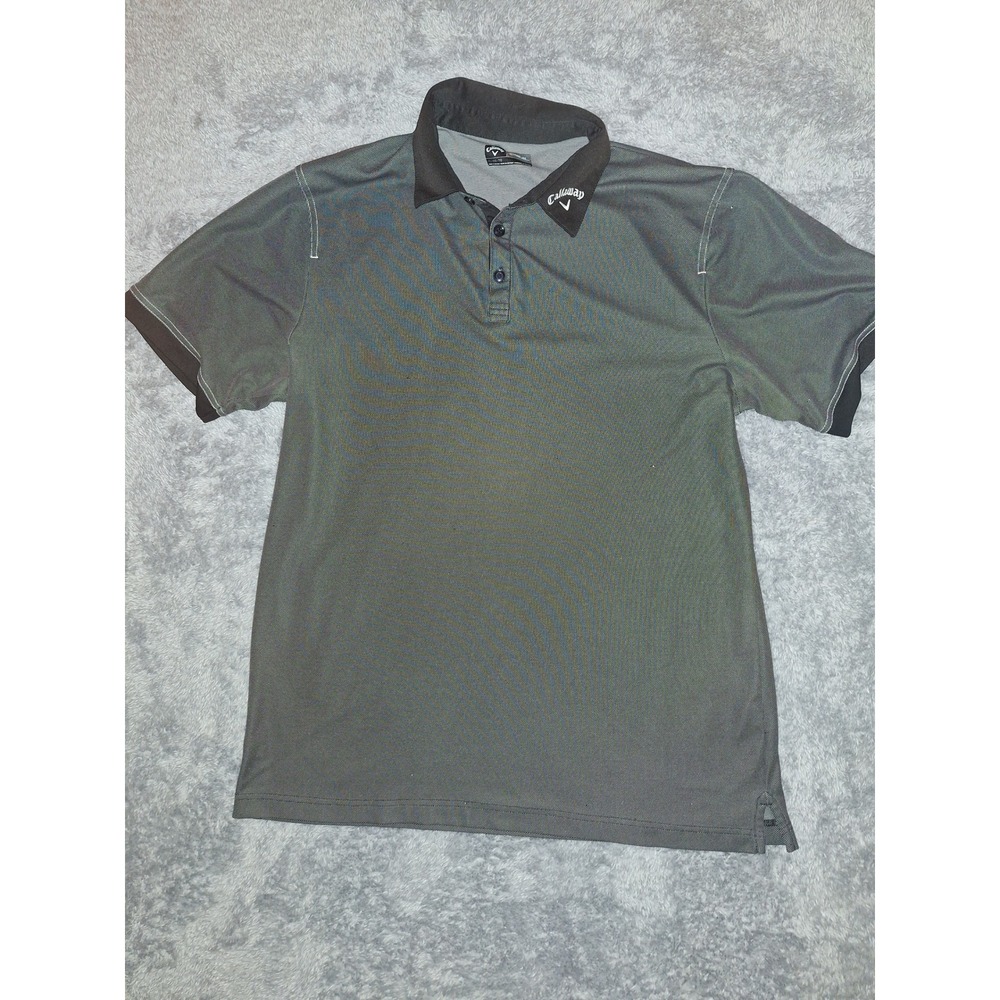 Callaway Golf Polo Shirt Opti-Dri Moisture Wicking Short Sleeve Gray XL Sporty